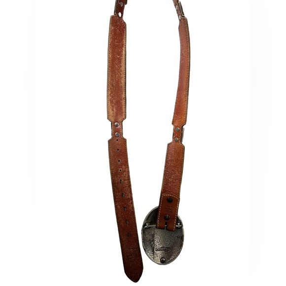 Nocona Texas Buckle Brown Leather Belt - Picture 4 of 7